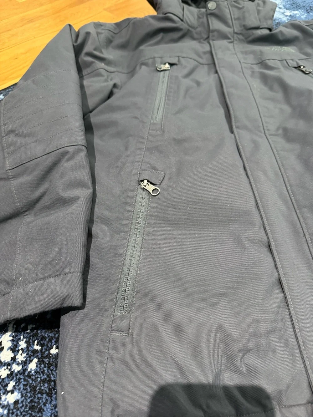 The North Face Men's Dark Gray Hooded Winter Jacket